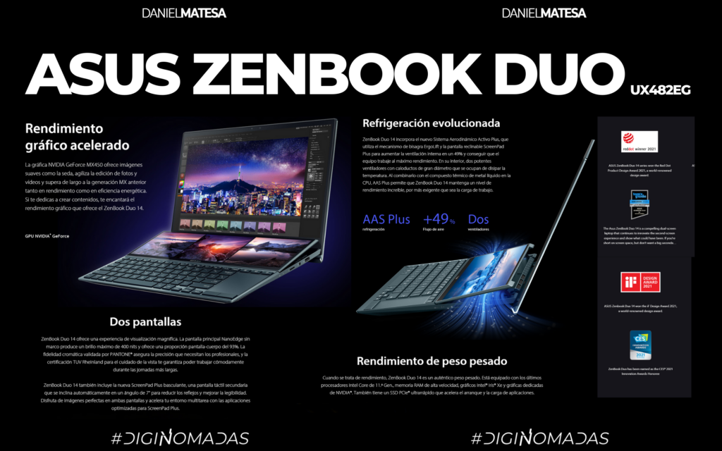 MEJORES LAPTOP ASUS ZENBOOK DUO PARA PROFESIONALES DIGITALES - NOMADAS