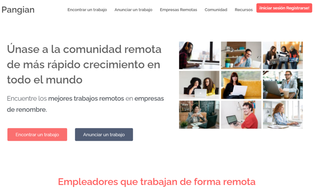 Pagian - sitios para conseguir trabajo remoto