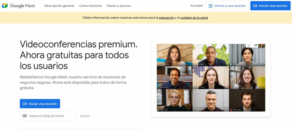 Google meet - herramientas para teletrabajo