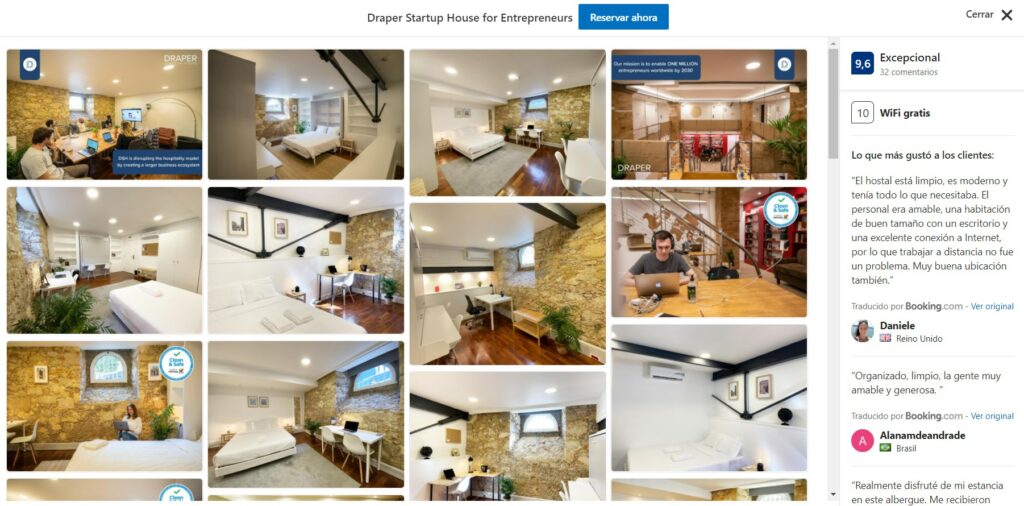 Draper startup House hostels Portugal