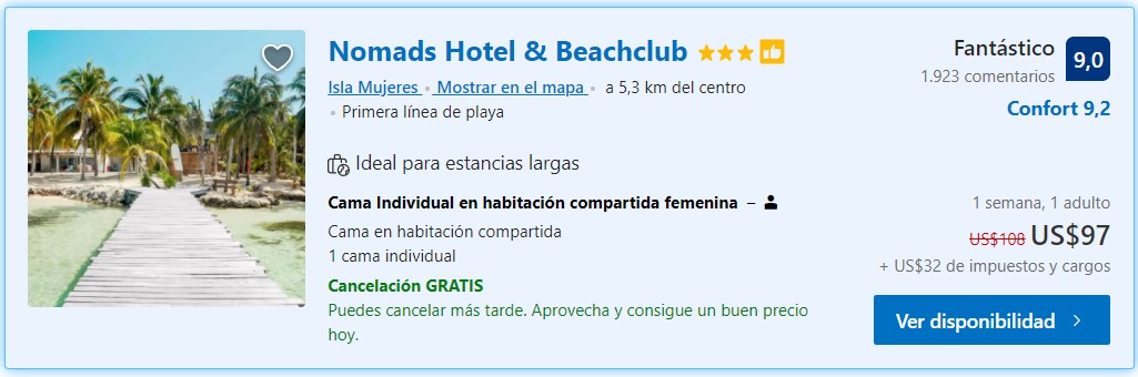Hospedaje en Isla mujeres para nómadas digitales