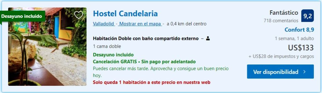 Hostel Candelaria - Hospedaje en Valladolid