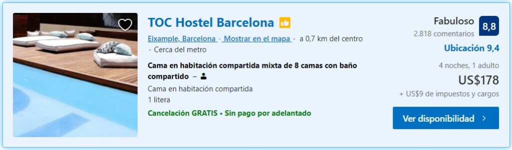 Toc Hostels Barcelona
